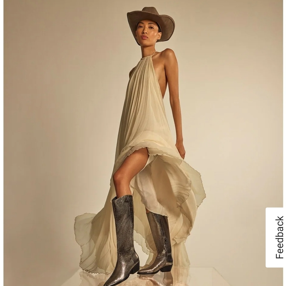 Franco Sarto $270 Billie Boots Leather Stud Designer Knee High Winter Rain #88